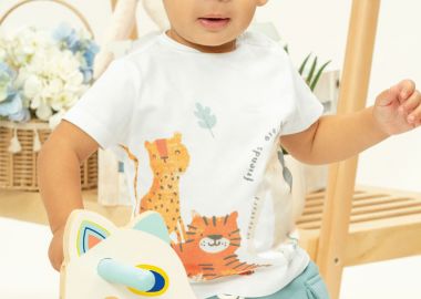 Σετ μπλούζα με βερμούδα για βρεφικό αγόρι (3 - 18 μηνών) | ΜΕΝΤΑ - Energiers - 